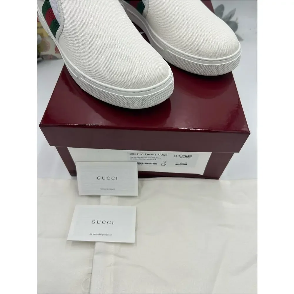 Men's Gucci ace slip on sneakers size 12 fits 12.5 US made in Italy